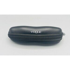 Black VOGUE Eyeglasses Case Zipper Zip-up Semi-hard Sunglasses Clamshell